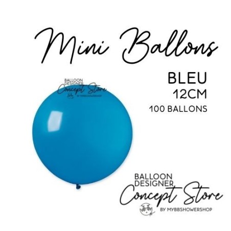 Mini Ballons Latex 5" – 12 cm Bleu