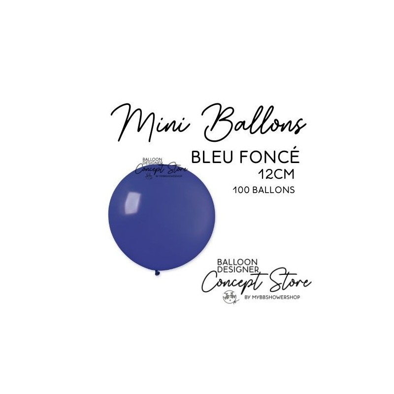 Mini Ballons Latex 5" – 12 cm Bleu Foncé