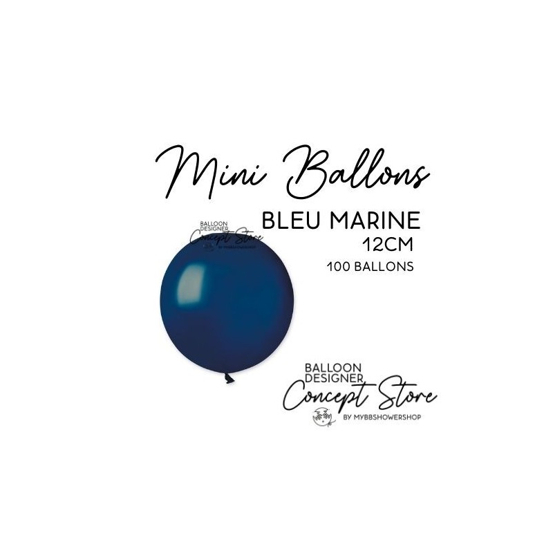 Mini Ballons Latex 5" – 12 cm Bleu Marine