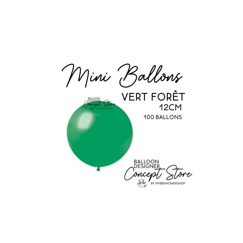 Mini Ballons Latex 5" – 12 cm Vert Forêt
