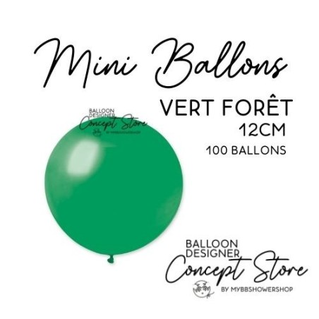 Mini Ballons Latex 5" – 12 cm Vert Forêt