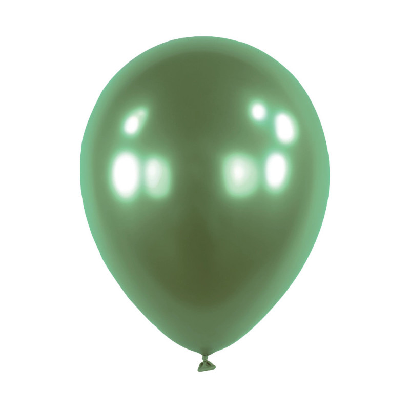 Mini Ballons latex  5" ROND - 13CM - Vert foncé chromé