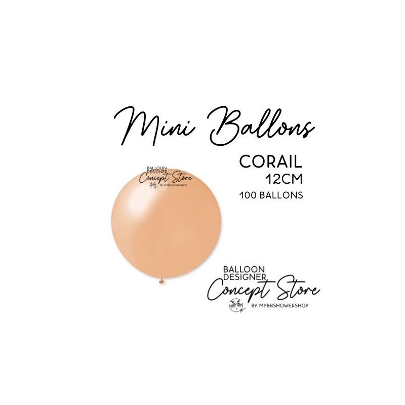 Mini Ballons Latex 5" – 12 cm Orange Corail