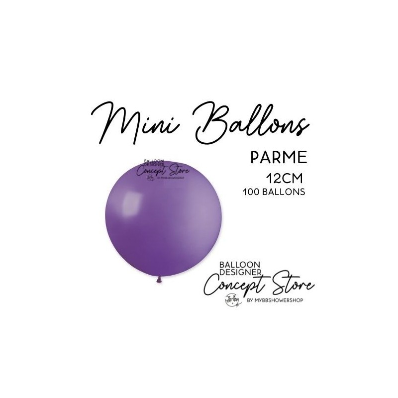 Mini Ballons Latex 5" – 12 cm Parme