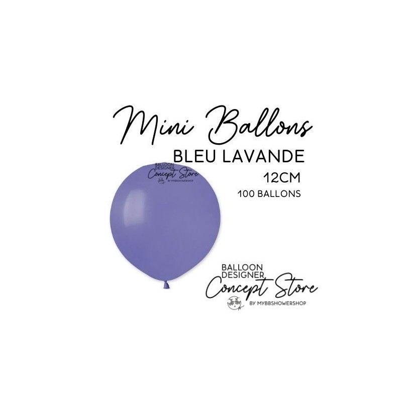 Mini Ballons Latex 5" – 12 cm Bleu Lavande