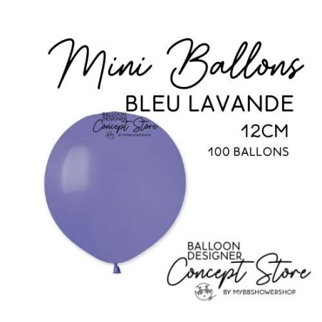 Mini Ballons Latex 5" – 12 cm Bleu Lavande