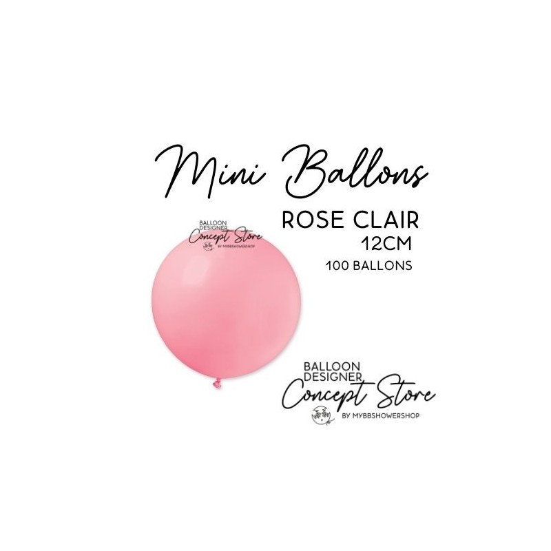 Mini Ballons Latex 5" – 12 cm Rose Clair