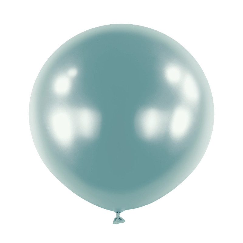 Ballons latex 24" ROND - 60CM - Bleu pastel chromé Satin Luxe Pastel Blue Anagram