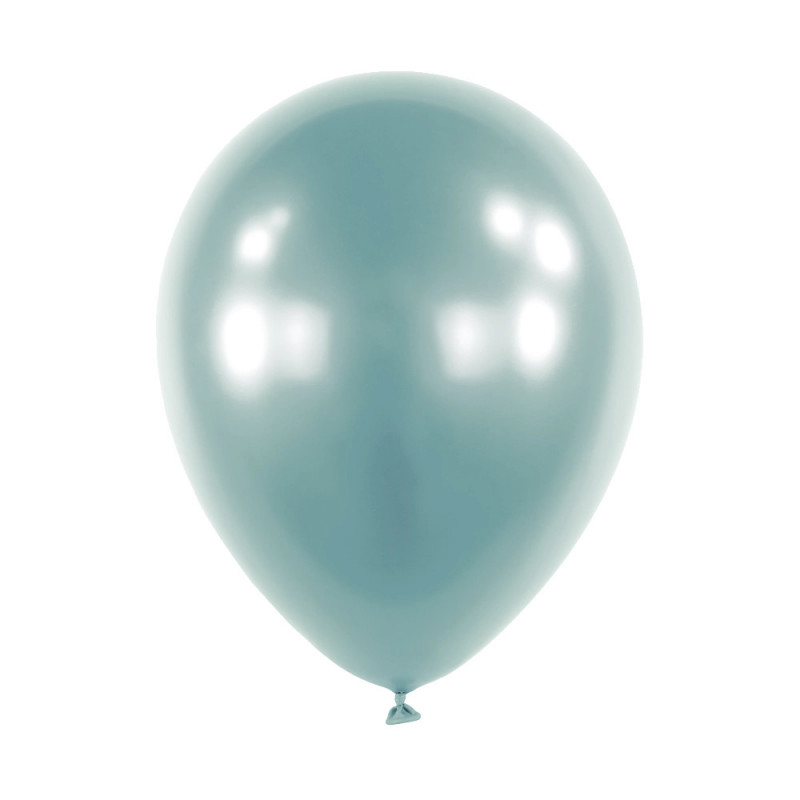 Mini Ballons latex  5" ROND - 13CM - Bleu pastel chromé