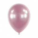 Ballons latex 11" ROND - 28CM - Rose pastel chromé