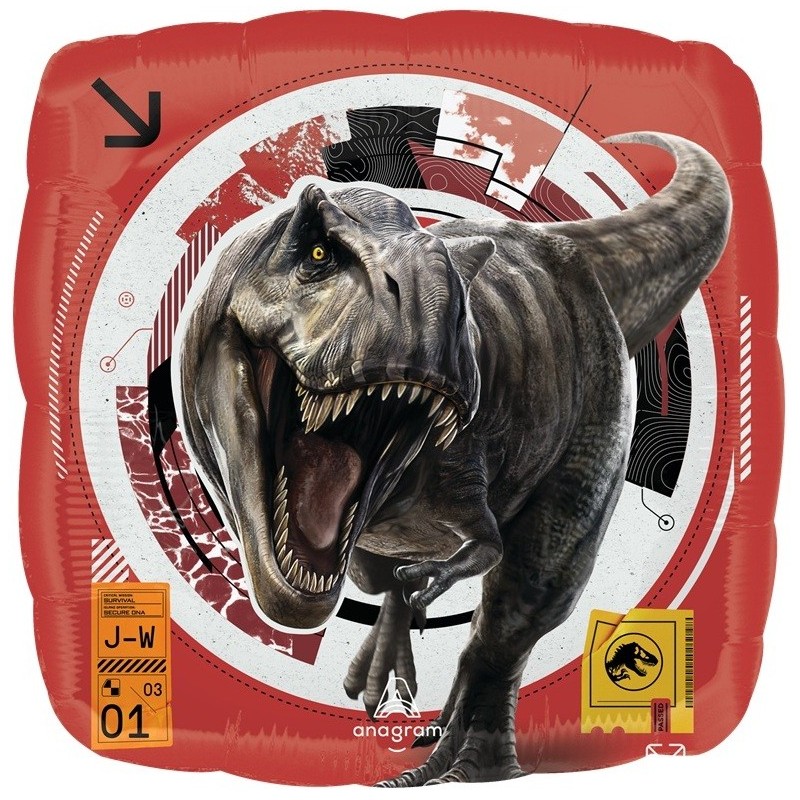 Ballon Carré Jurassic World Rebirth Anagram