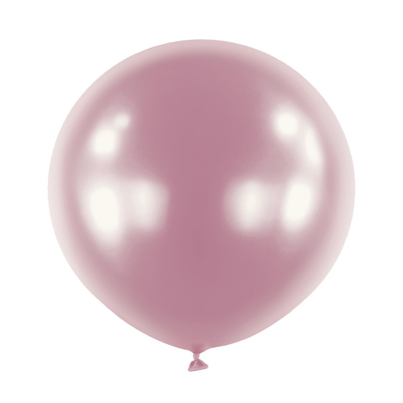 Ballons latex 24" ROND - 60CM  - Rose pastel chromé Satin Luxe Pastel Pink Anagram