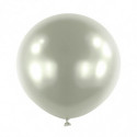 Ballons latex 24" ROND - 60CM - Argent chromé Platinium Anagram