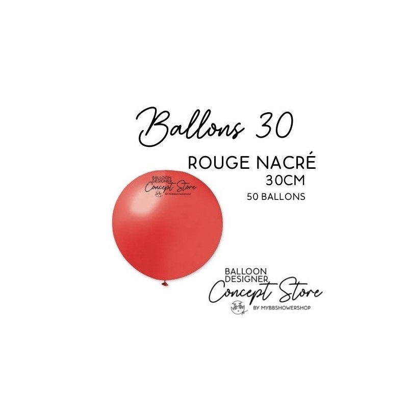 Ballons Latex 11" – 30 cm Rouge Nacré