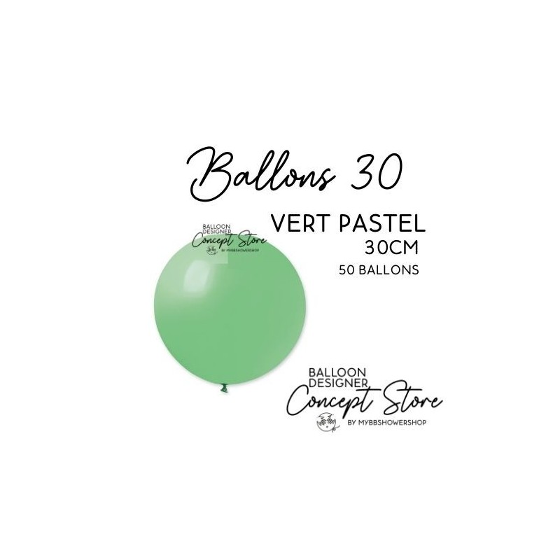 Ballons Latex 11" – 30 cm Vert Pastel