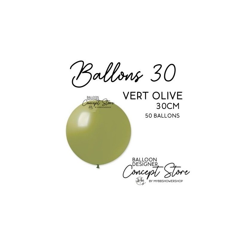 Ballons Latex 11" – 30 cm Vert Olive