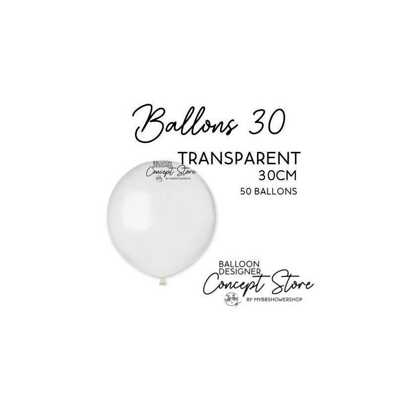 Ballons Latex 11" – 30 cm Transparent