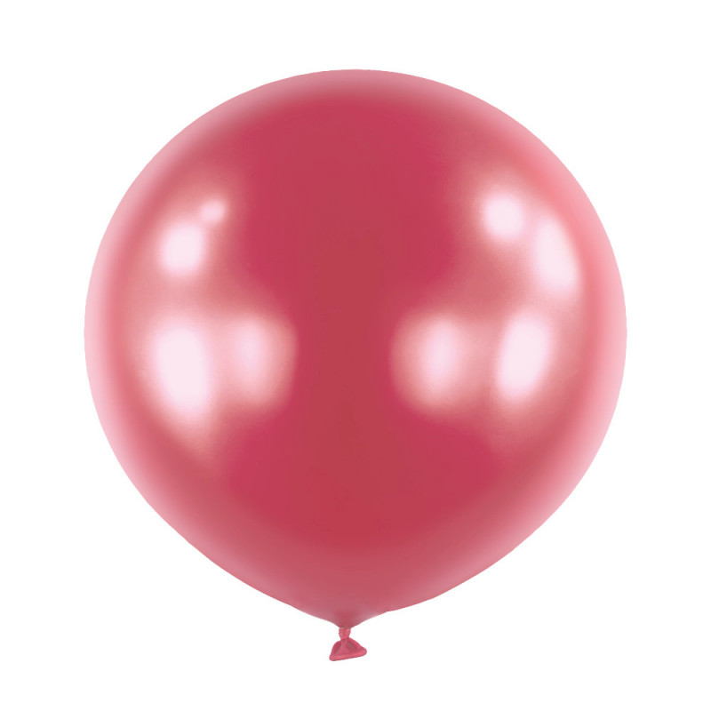 Ballons latex 24" ROND - 60CM  - Framboise chromé Satin Luxe Pomegranate Anagram