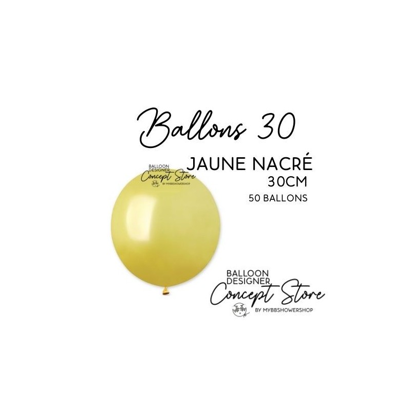 Ballons Latex 11" – 30 cm Jaune Nacré