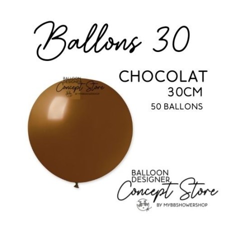 Ballons Latex 11" – 30 cm Marron Chocolat