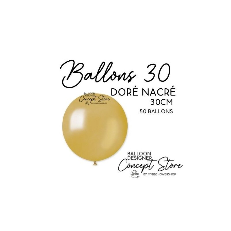 Ballons Latex 11" – 30 cm Doré Nacré