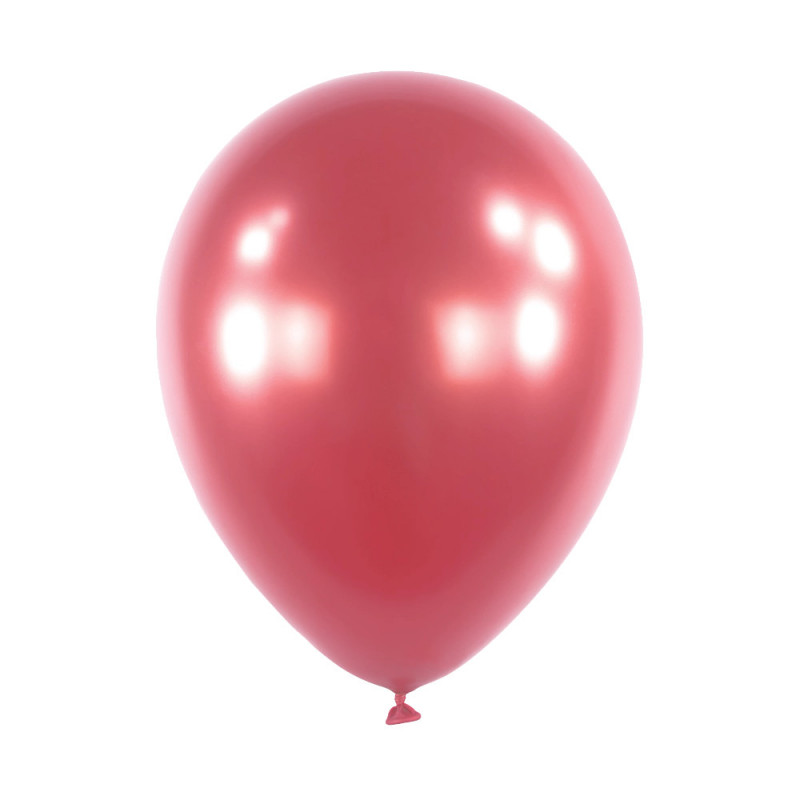 Mini Ballons latex 5" ROND - 13CM  - Framboise chromé