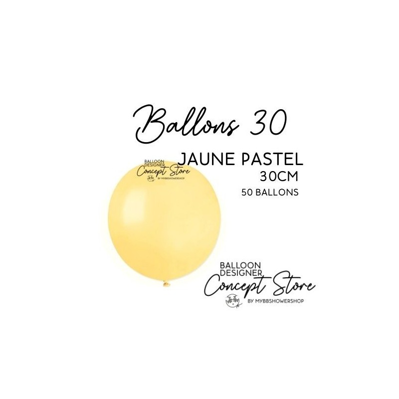 Ballons Latex 11" – 30 cm Jaune Pastel