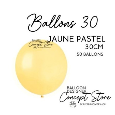 Ballons Latex 11" – 30 cm Jaune Pastel