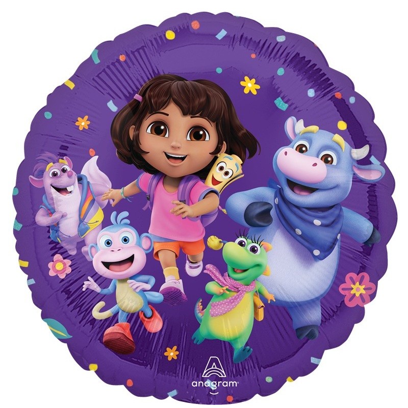Ballon Rond Aluminium Dora l’Exploratrice – 45 cm – Nickelodeon