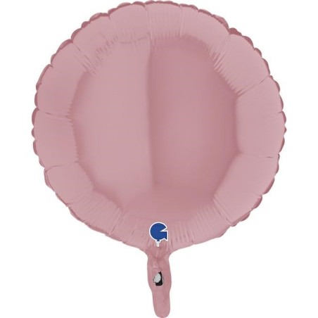 Ballon Alu Rond Rose Clair Mat – 18" Matte Pink – Grabo