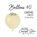 Ballons Latex 19" – 40 à 48 cm Crème