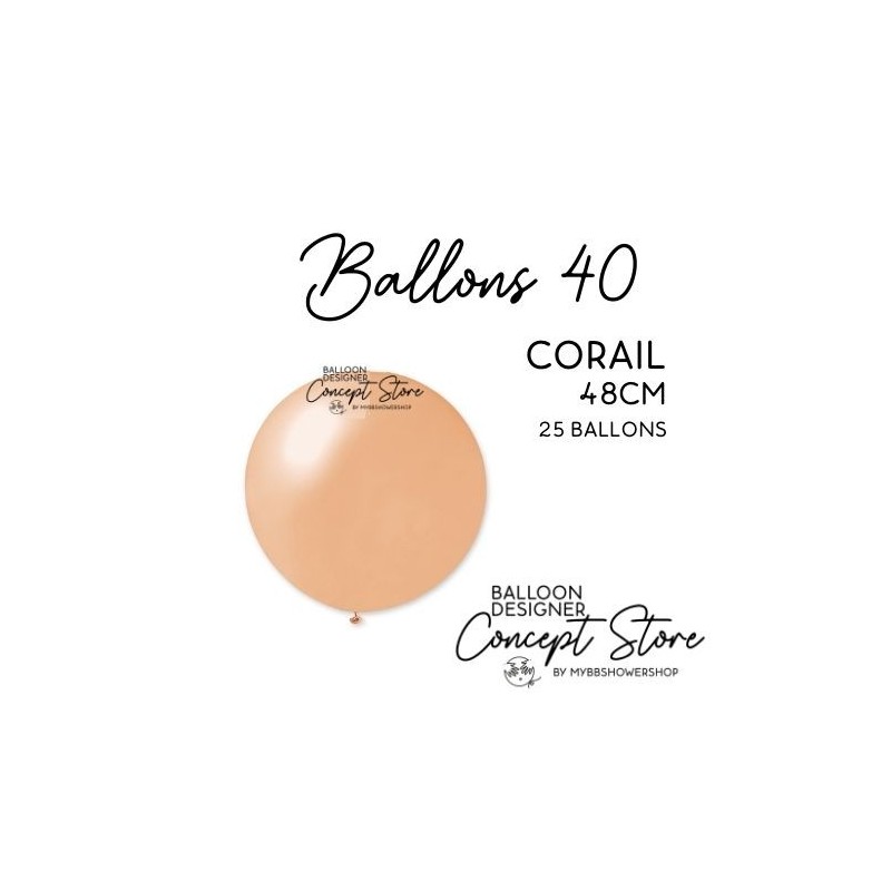 Ballons Latex 19" – 40 à 48 cm Corail