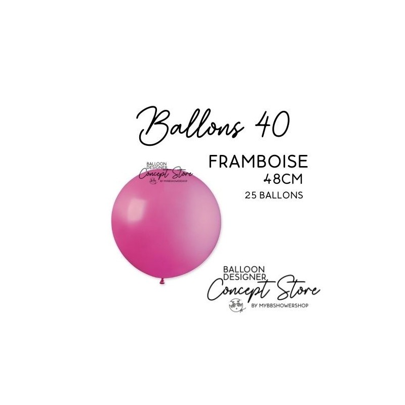Ballons Latex 19" – 40 à 48 cm Rose Framboise