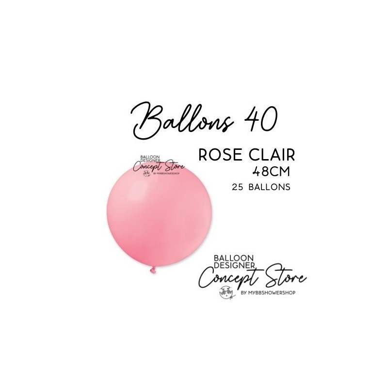 Ballons Latex 19" – 40 à 48 cm Rose Clair