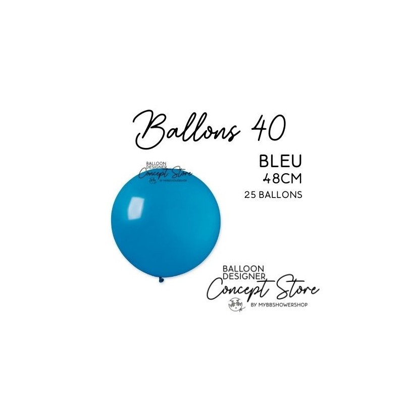 Ballons Latex 19" – 40 à 48 cm Bleu