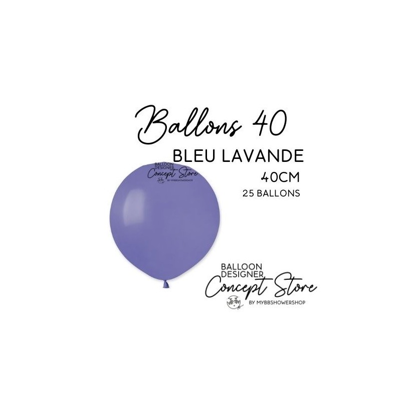 Ballons Latex 19" – 40 à 48 cm Bleu Lavande