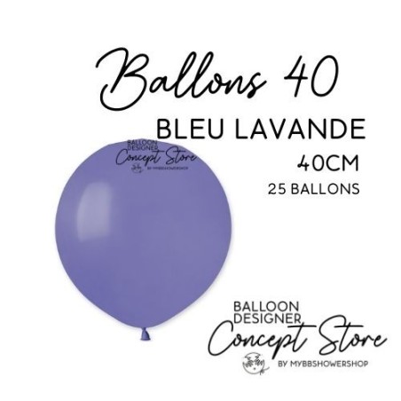 Ballons Latex 19" – 40 à 48 cm Bleu Lavande