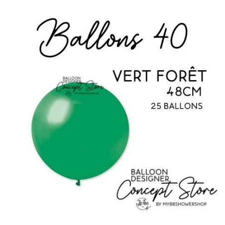 Ballons Latex 19" – 40 à 48 cm Vert Forêt