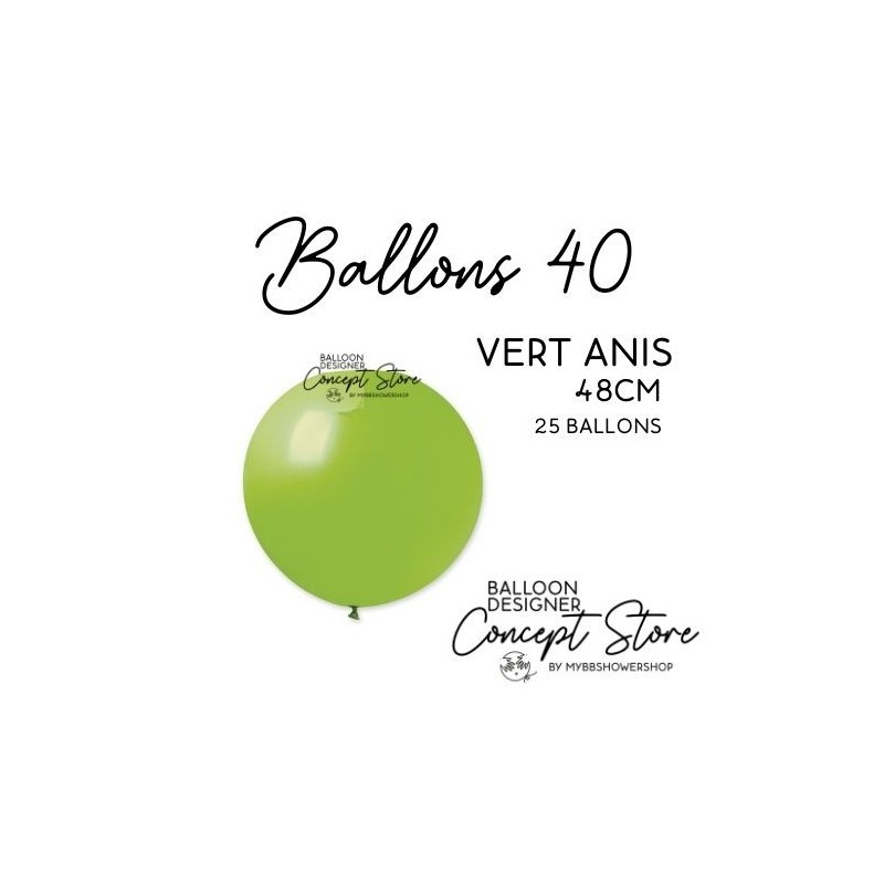 Ballons Latex 19" – 40 à 48 cm Vert Anis