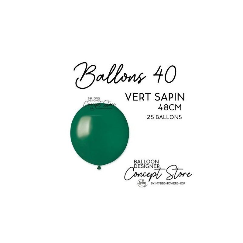 Ballons Latex 19" – 40 à 48 cm Vert Sapin