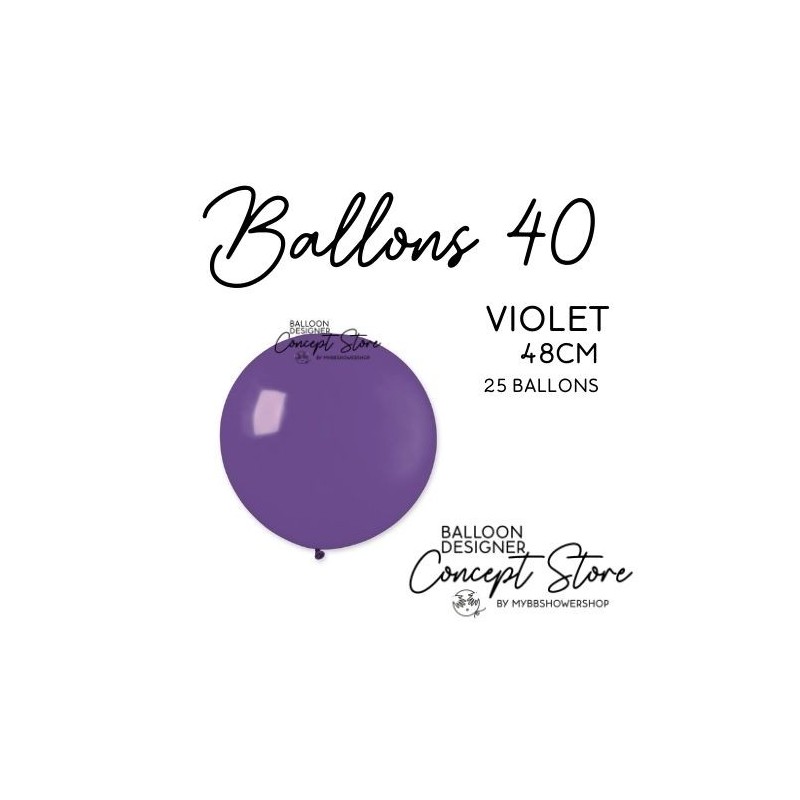 Ballons Latex 19" – 40 à 48 cm Violet