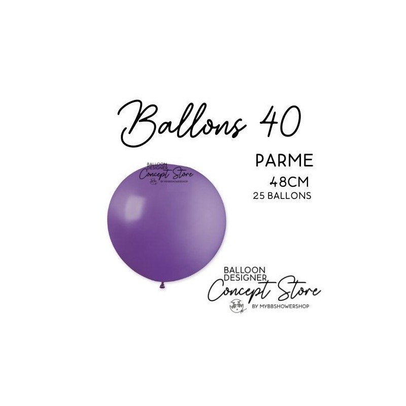 Ballons Latex 19" – 40 à 48 cm Parme