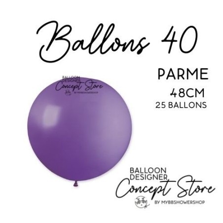 Ballons Latex 19" – 40 à 48 cm Parme