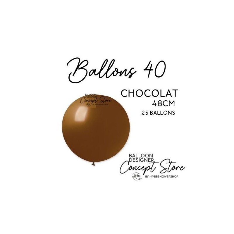 Ballons Latex 19" – 40 à 48 cm Marron Chocolat