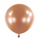Ballons latex 24" ROND - 60CM - Rose gold chromé Satin Luxe Rose Copper Anagram