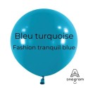 Ballons latex 18" ROND - 45CM  - Bleu Turquoise Tranquil Blue