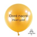 Ballons latex 18" ROND - 45CM - Doré Metallic Gold Anagram