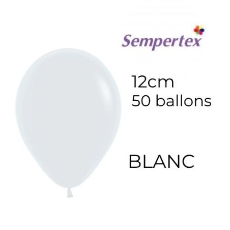 Mini Ballons 5" – Blanc – Lot de 50 – Sempertex