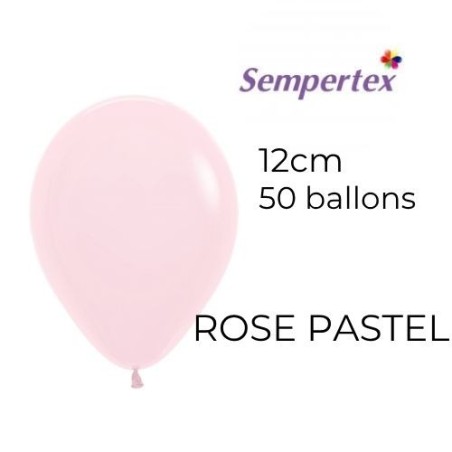Mini Ballons 5" – Rose Pastel – Lot de 50 – Sempertex