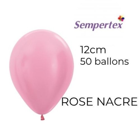 Mini Ballons 5" – Rose Nacré – Lot de 50 – Sempertex